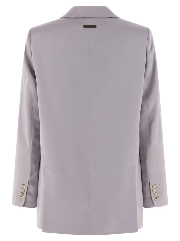 Peserico Satin Blazer BlazerS - Grigio | c7c72006c866c337ae727eadca5ea4ed41bda46b