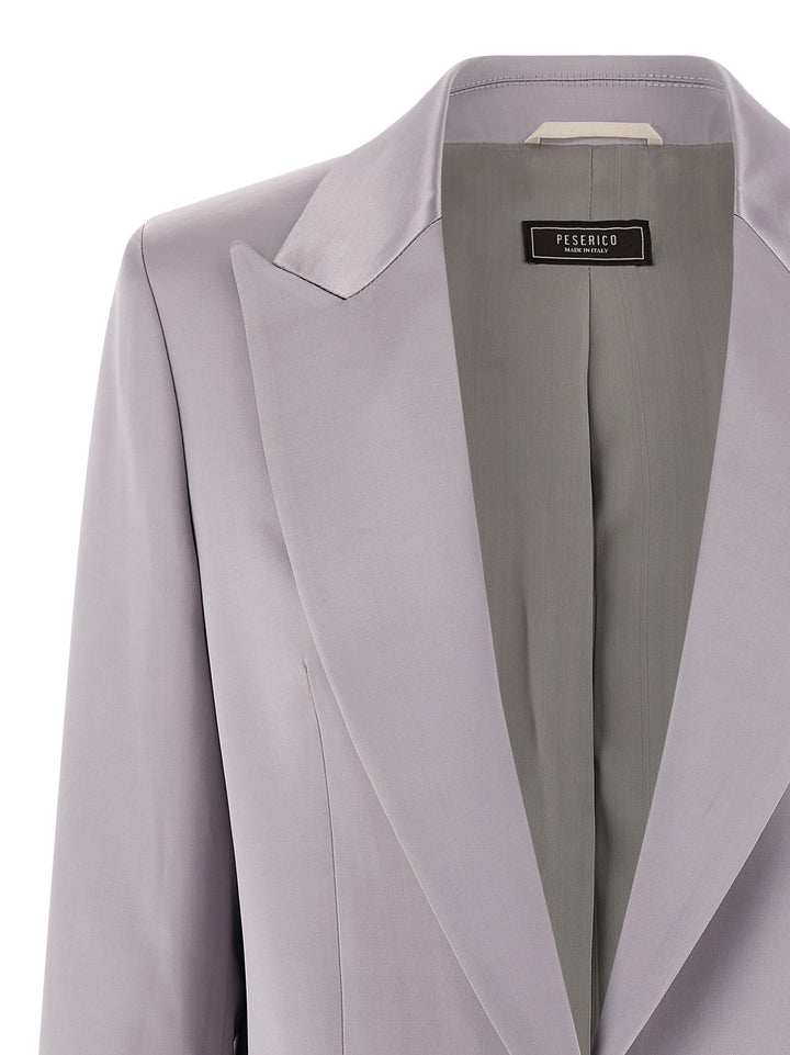 Peserico Satin Blazer BlazerS - Grigio | 8412991f8a17079a1abcfc1a4969c24a1dd0feb7