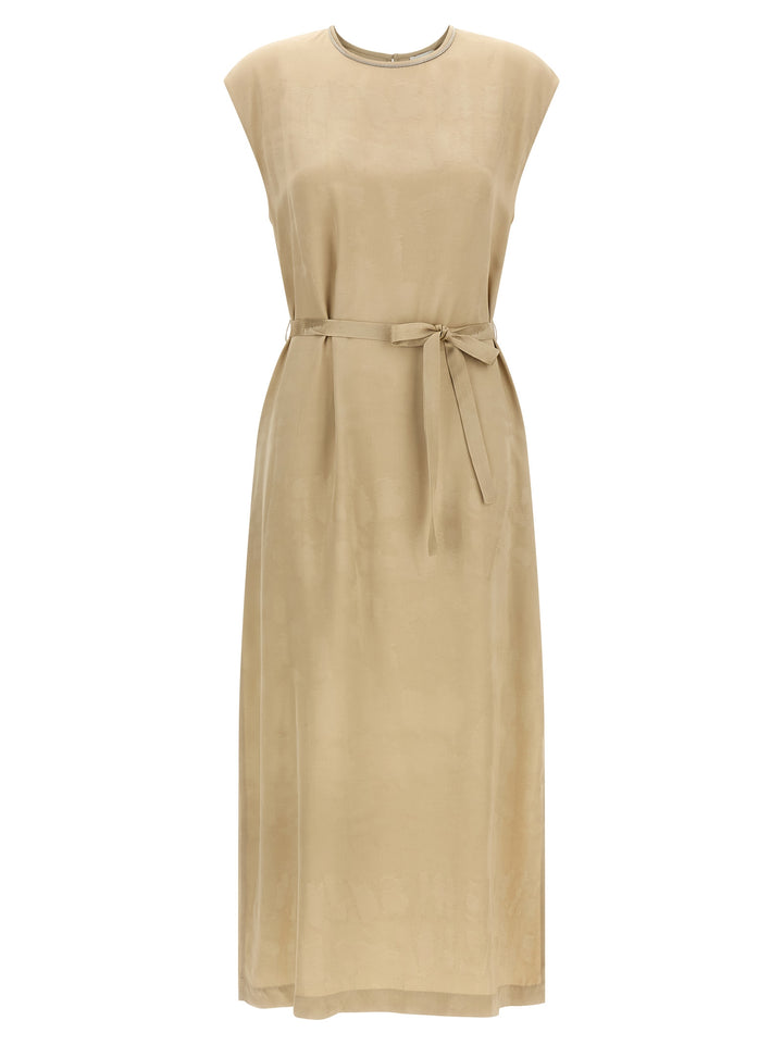 Peserico Fluid Viscose Dress Abiti - Beige | 84f7b5a79208e965edaf3310340aa3341b95ccef