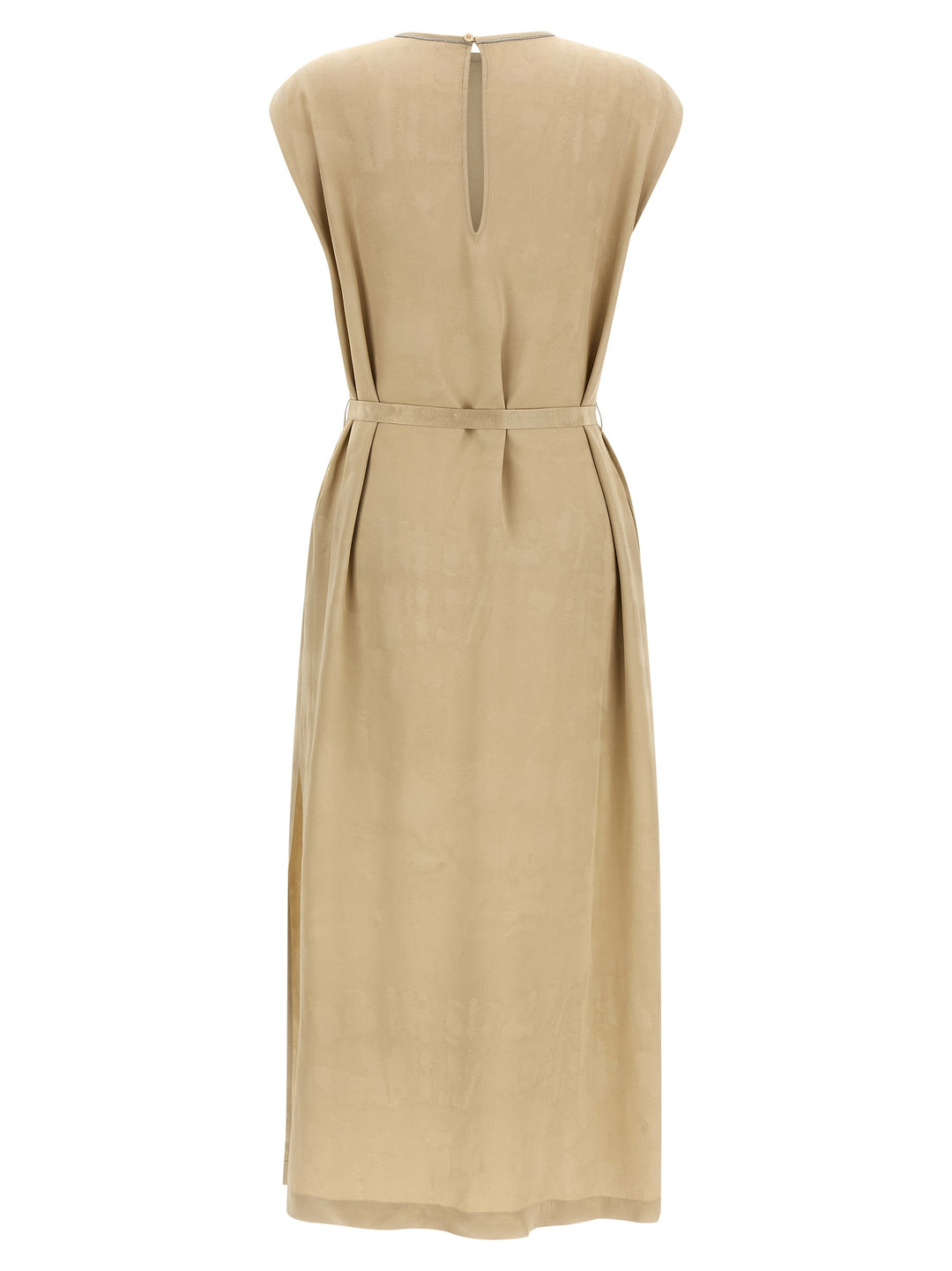 Peserico Fluid Viscose Dress Abiti - Beige | 888e11f3a6943b31470658b79cff99a325e40c23