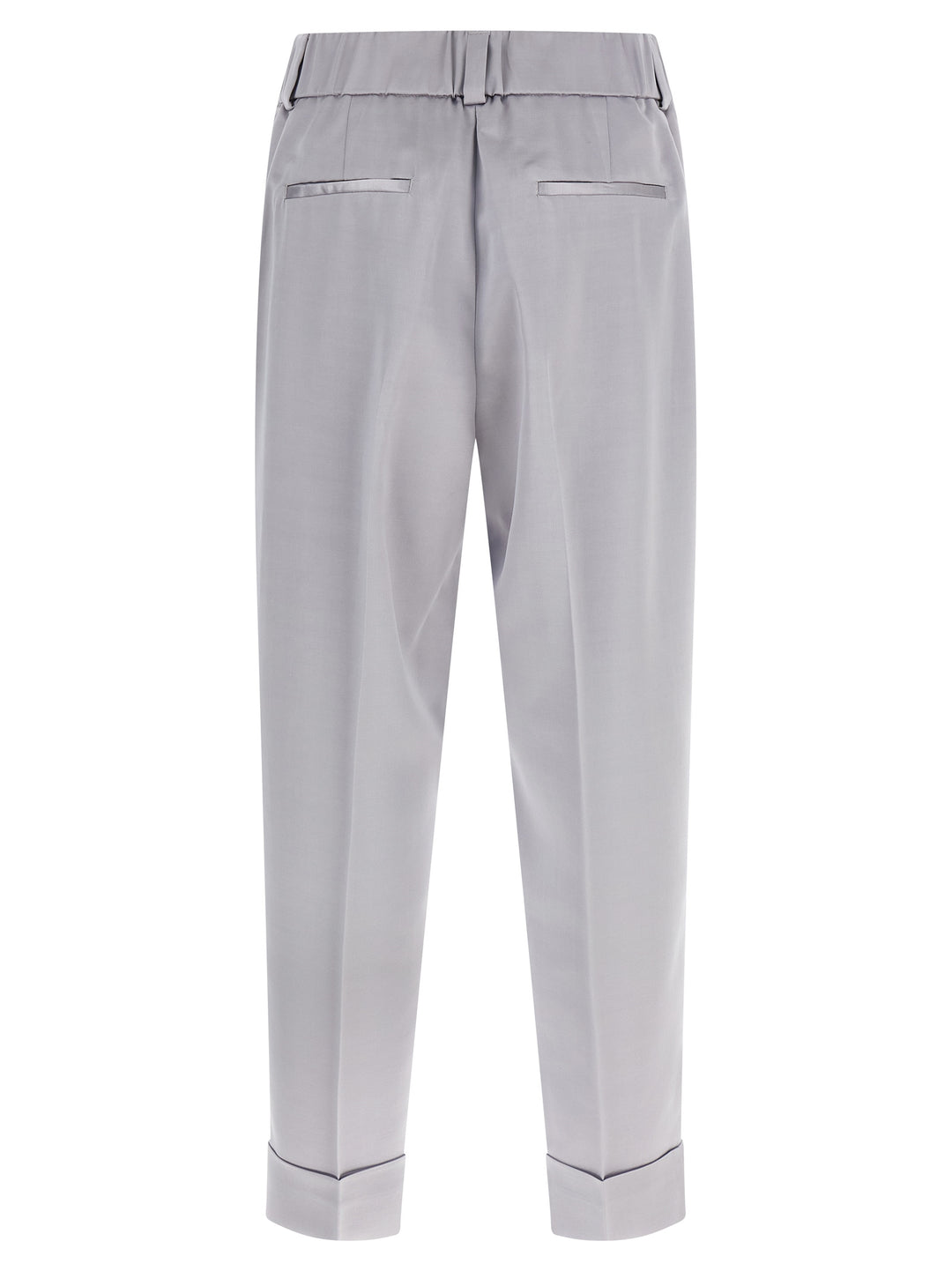 Peserico Satin Pantaloni - Grigio | 2a221df9f494c14c159ed2dff06e8e9fedc1becb