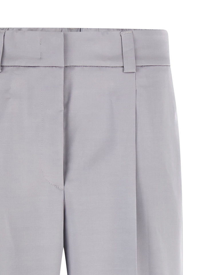 Peserico Satin Pantaloni - Grigio | 911d7641772dad659490fc556e917be657708880