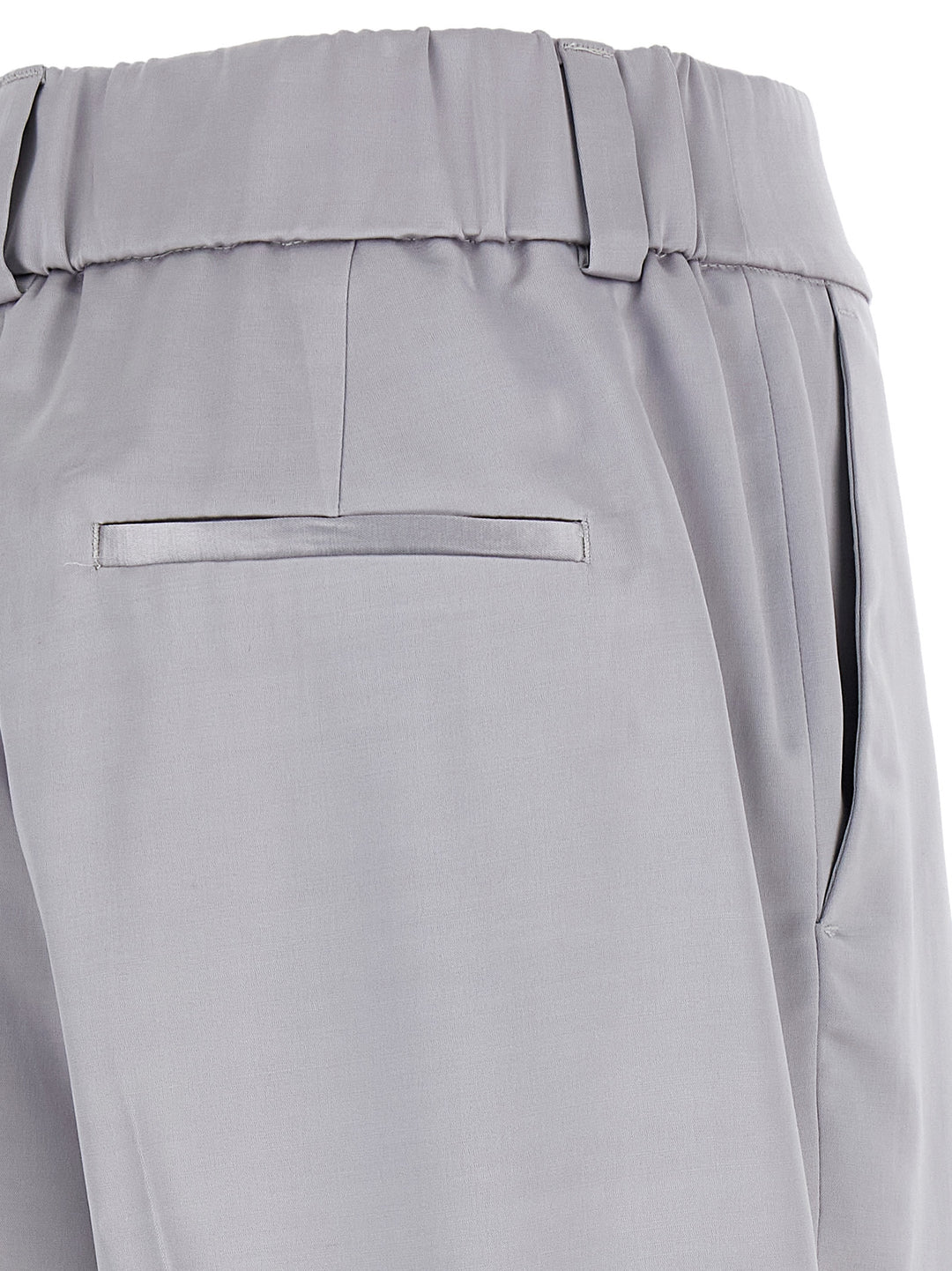 Peserico Satin Pantaloni - Grigio | 05593094ffdcab3f08a23f6941f068411c994124