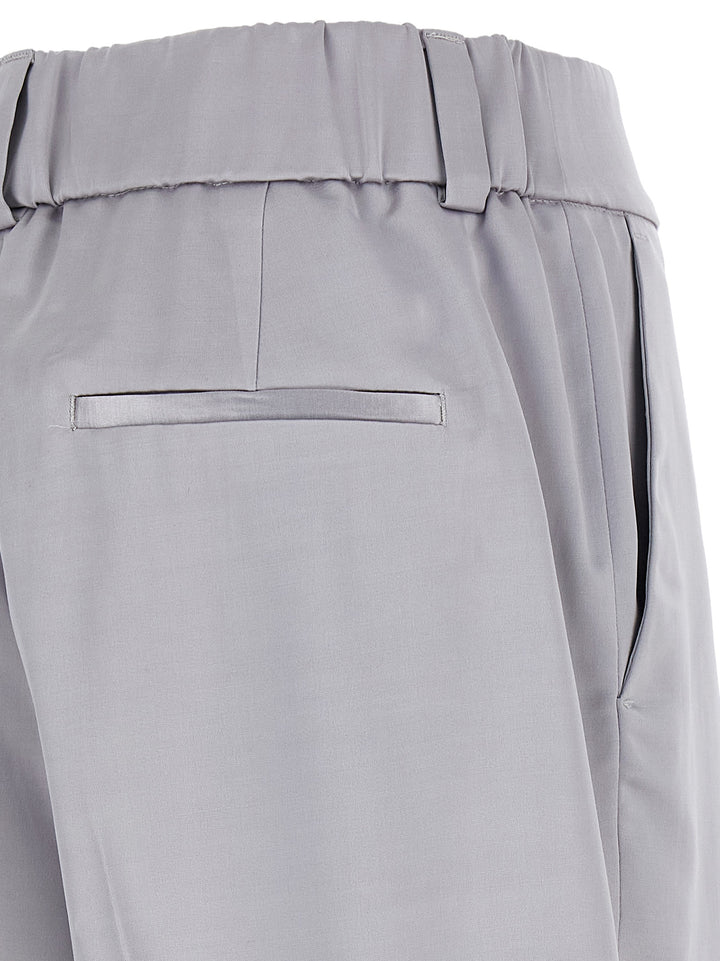 Peserico Satin Pantaloni - Grigio | 05593094ffdcab3f08a23f6941f068411c994124