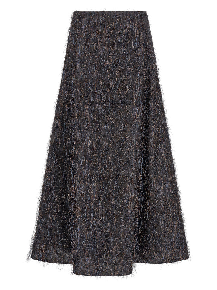 Peserico Skirt With Metallic Fringes Gonne - Blu | 7390ce6ab6eac9a04d9c1f142d2a0a4f66dbba6f