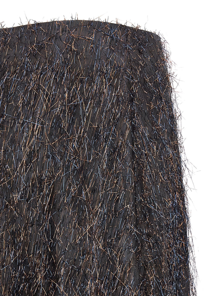 Peserico Skirt With Metallic Fringes Gonne - Blu | ab0058d08093165f8805741276f60c5a6a511da9
