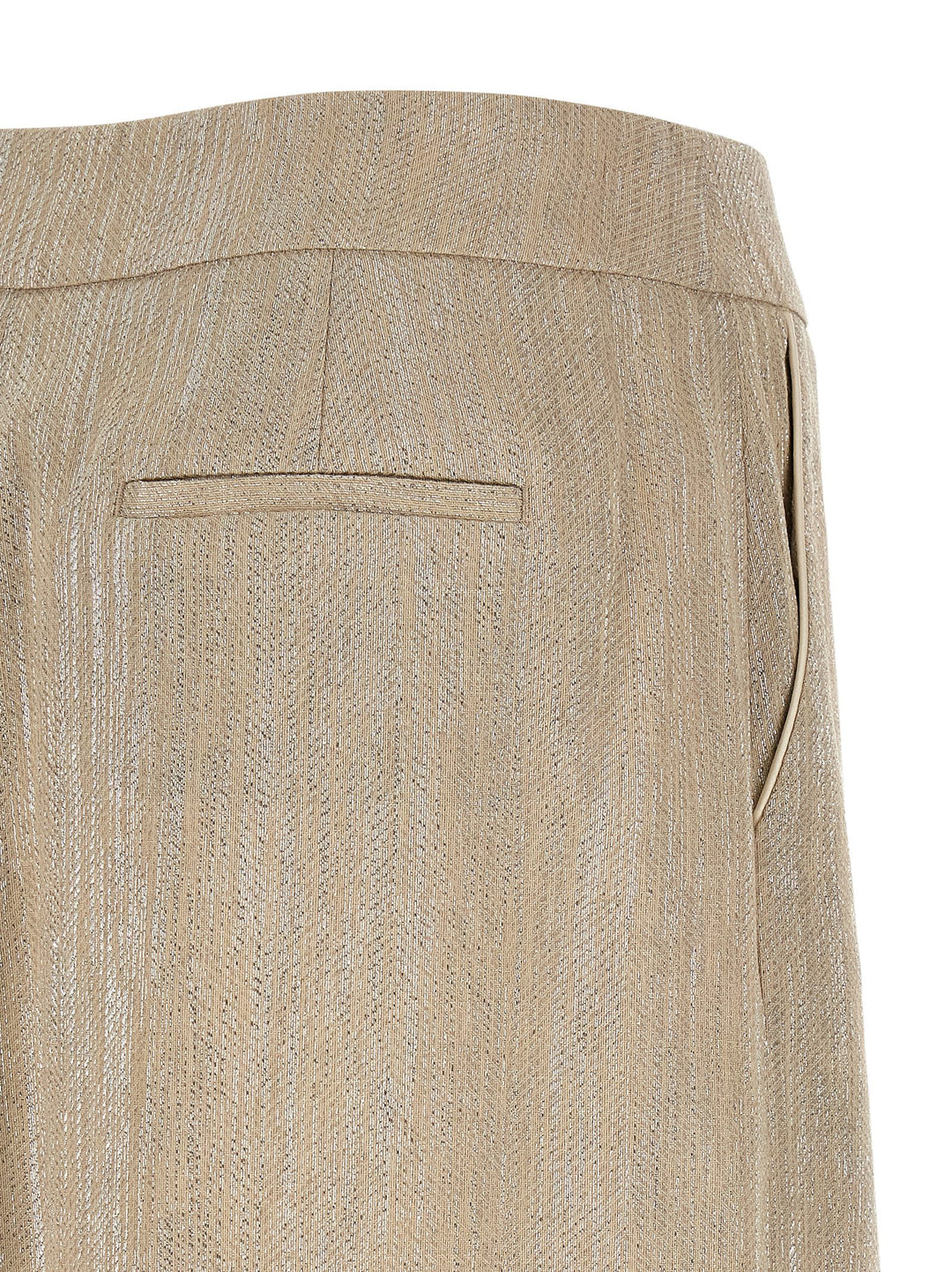 Peserico Lamé Thread Skirt Gonne - Beige | e778fb5e938587d3bae791168c7988f827dc973e