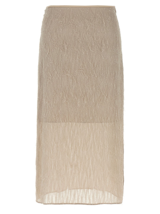 Fil Coupé Skirt Gonne Grigio