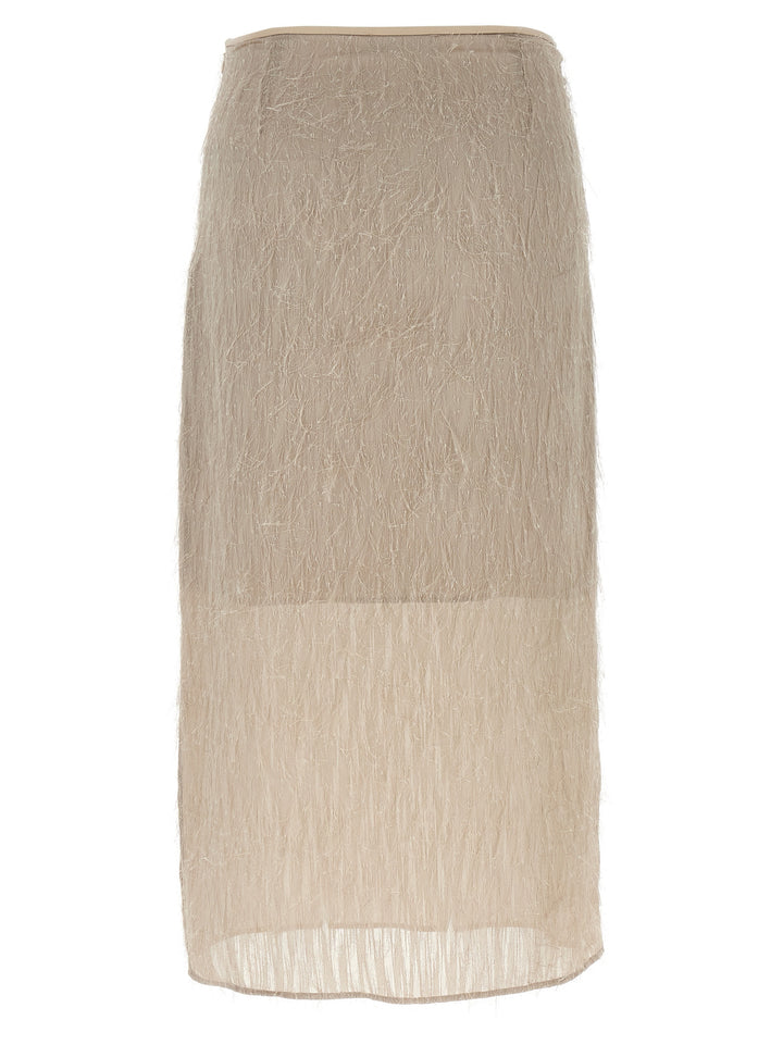 Peserico Fil Coupé Skirt Gonne - Grigio | 3c72cce507f03d9a7e64ce7c0e47bc8c16e7ea94