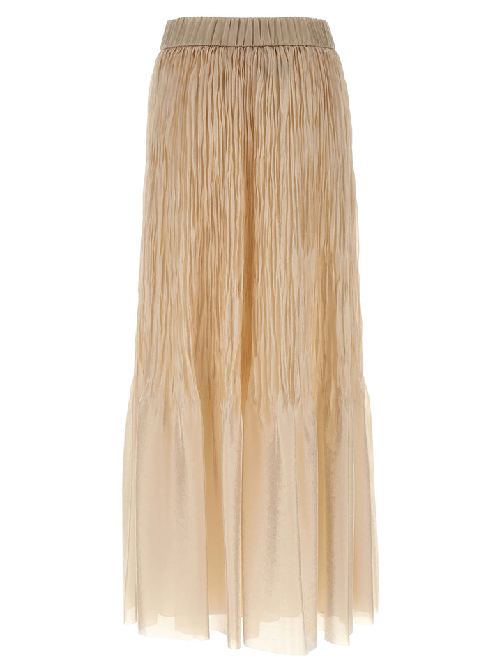 Peserico Pleated Skirt Gonne - Beige | fa5fe22e4a876664a45ec78f62aca0568b065bb9