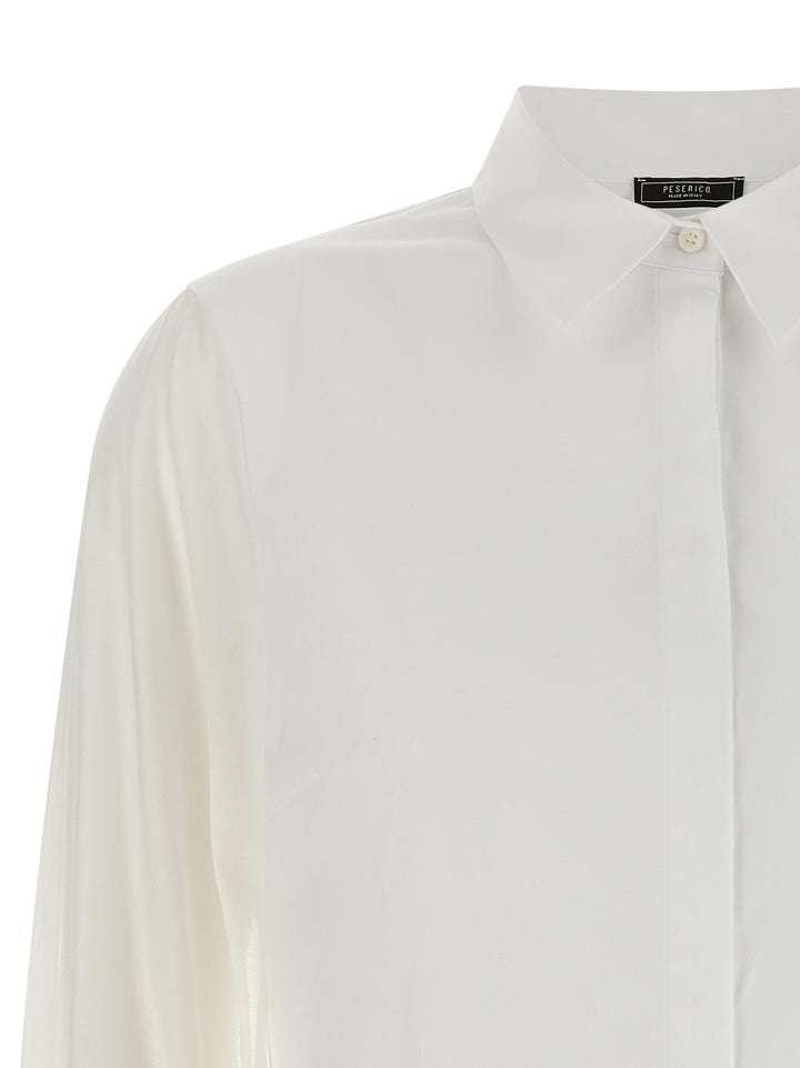 Peserico Stretch Cotton Shirt Camicie - Bianco | 6908127bcc9e7cadf1b76a258481f2623d2a0d32