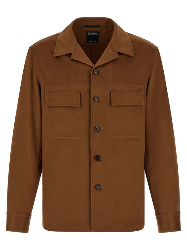 Oasis Cashmere Overshirt Camicie Marrone