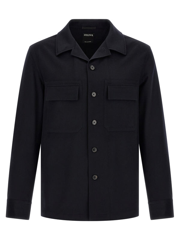 Oasis Cashmere Overshirt Camicie Blu