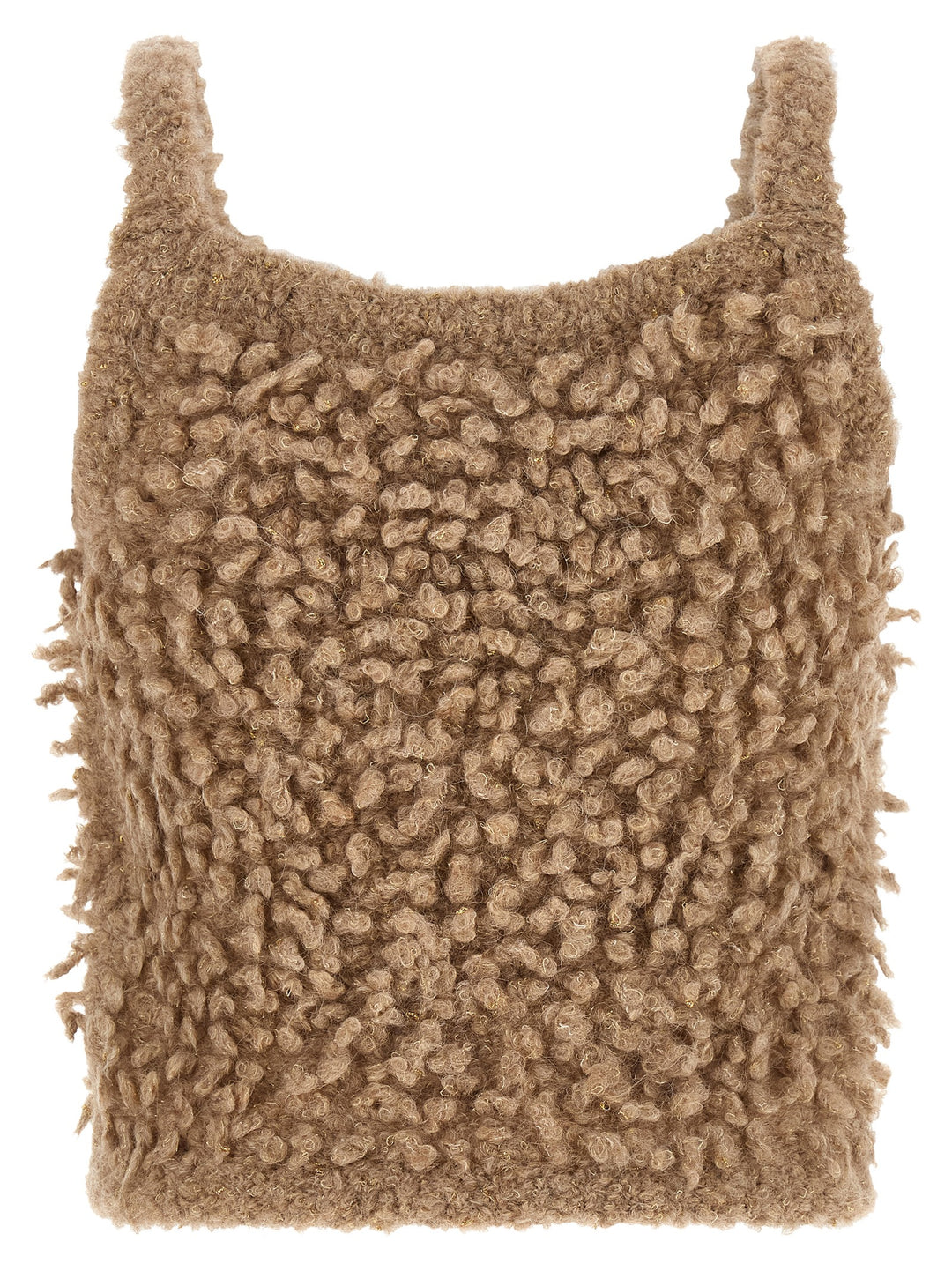 Peserico Bouclé Top Top - Beige | 1bf276dd5708c9ec2ec2a42c65371e70452206a1