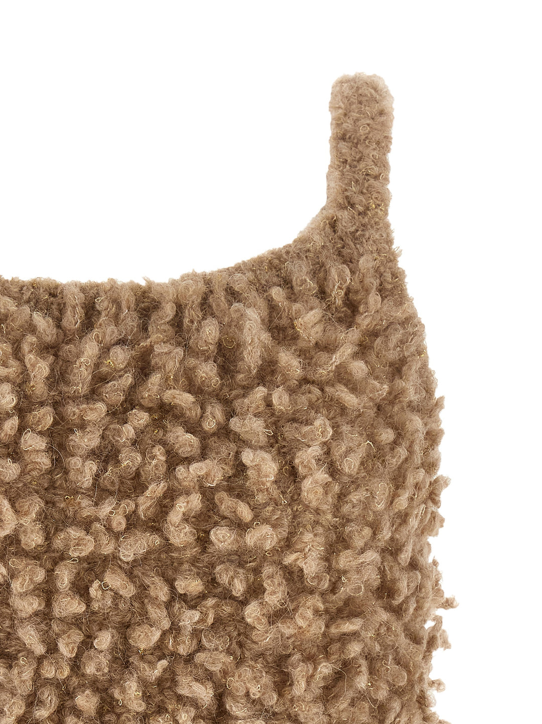 Peserico Bouclé Top Top - Beige | 97e8665da01e2e974c883047d0c3cb64e229c16c