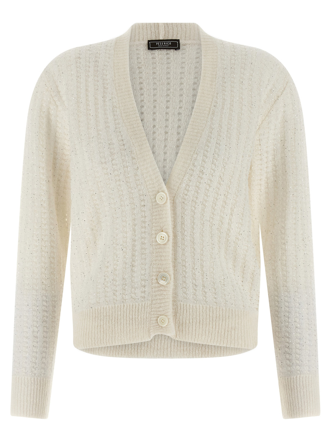 Peserico Tricot Cardigan Maglioni - Bianco | 152b9257c1319370ab29cb62c9ba718547d64cfe