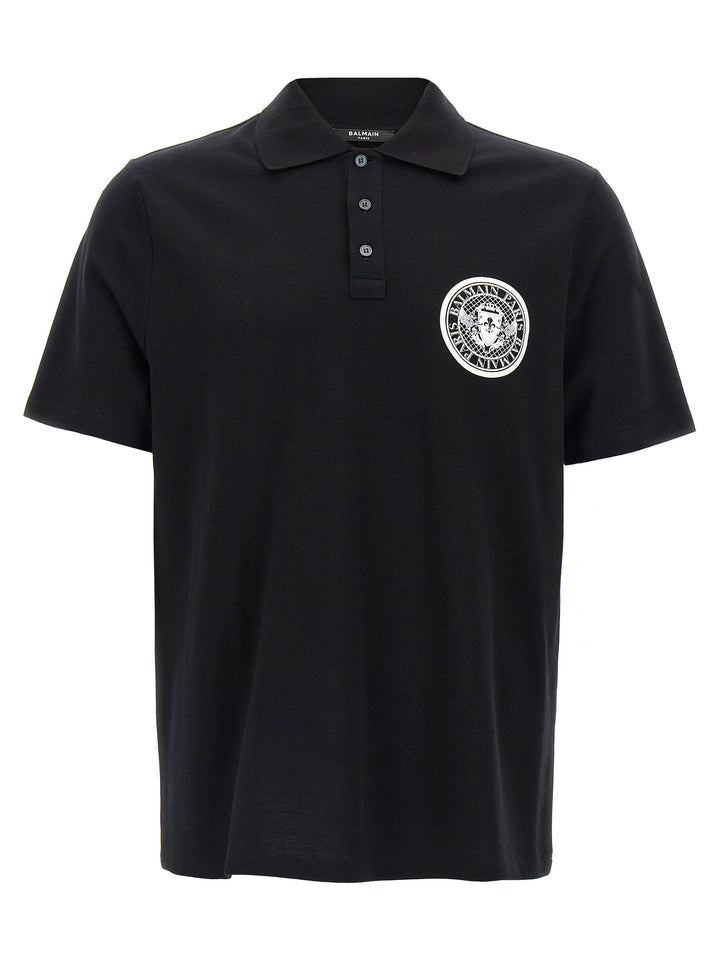 Balmain Coin Polo - Bianco/Nero | 2b88c68de83becf8e83e4a086b6b8b10a4995c90
