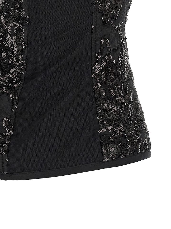 Le Twins Elodie Top - Nero | 160167dffaf43121436237b9a320ce2a1aaaac66