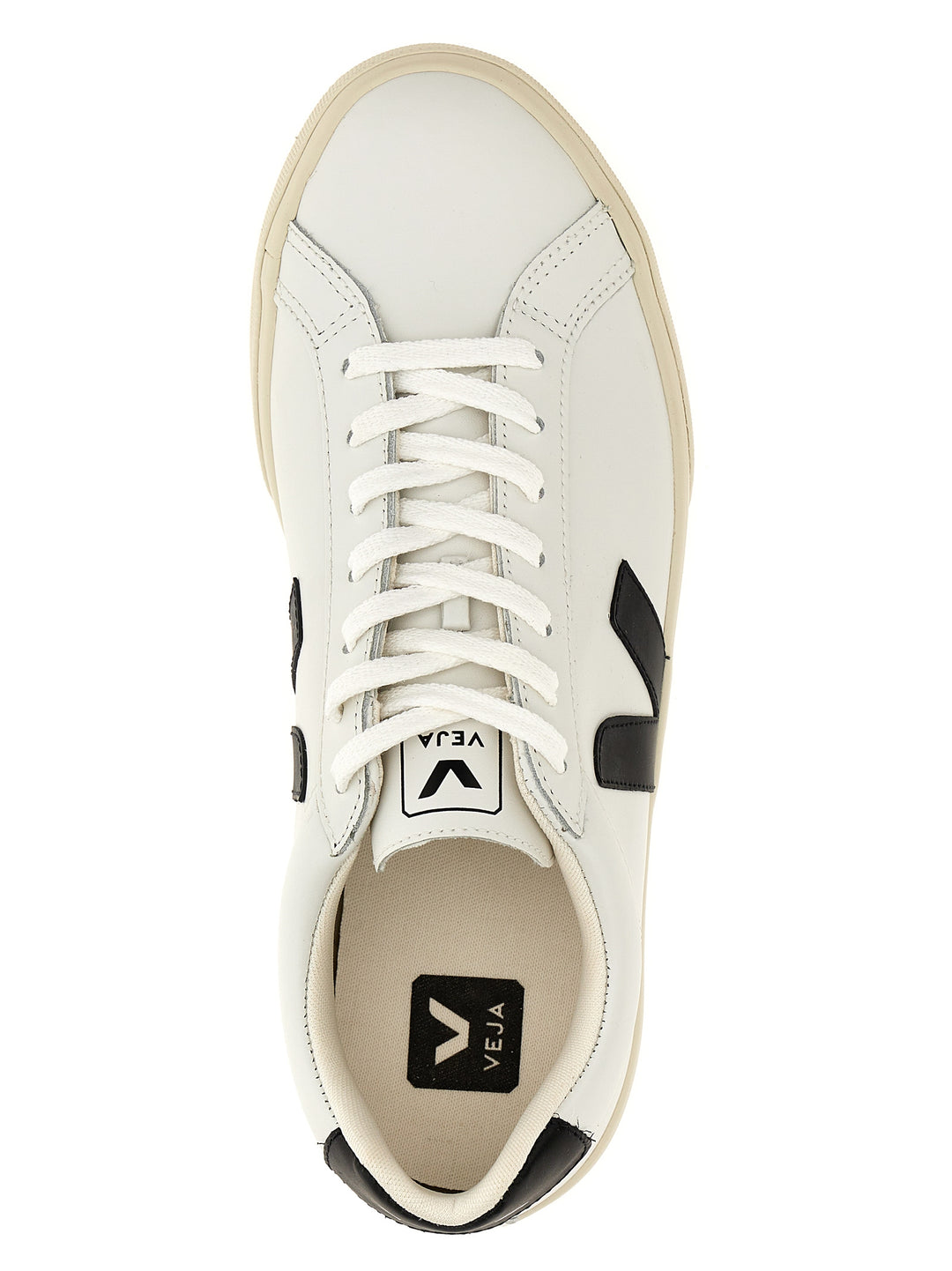 Veja Esplar Logo Sneakers - Bianco/Nero | 969f0b3249b53e3bdbca3709f7d70ef20ec646b6