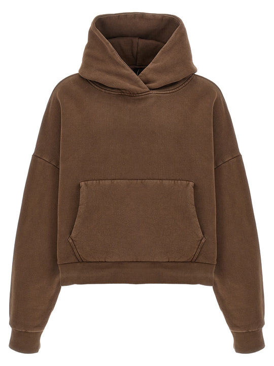 Cropped Hoodie Felpe Marrone