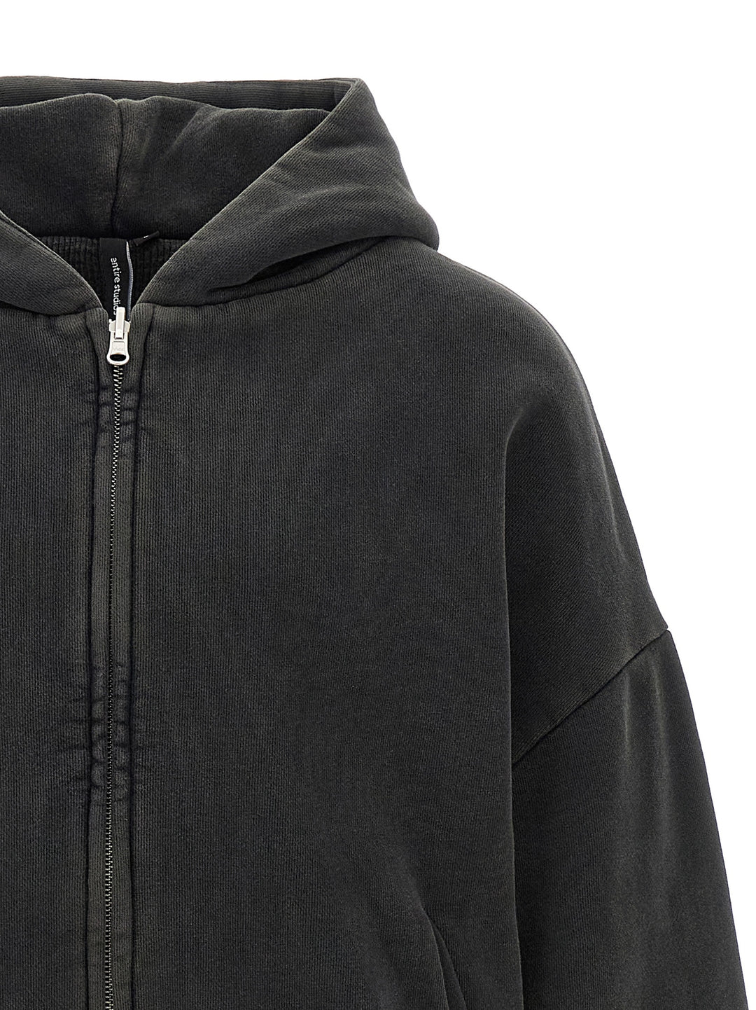 Entire Studios Thermarl Hood Washed Felpe - Nero | cf0220e9c99c3a28bb4cfa9570b13001d89cd200