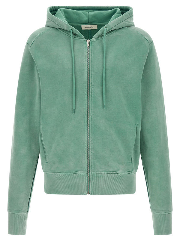 Zip And Hoodie Felpe Verde