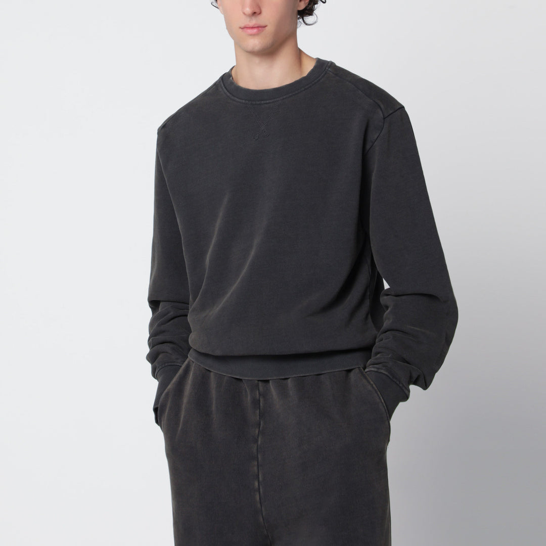 Entire Studios Pod Crew-Neck Sweatshirt In Washed Black