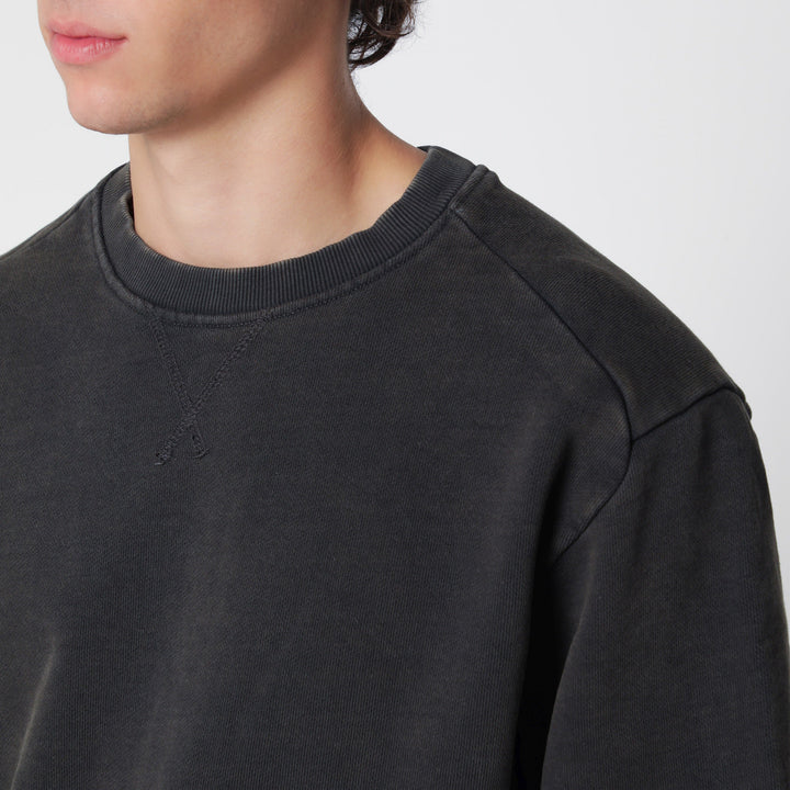 Entire Studios Pod Crew-Neck Sweatshirt In Washed Black
