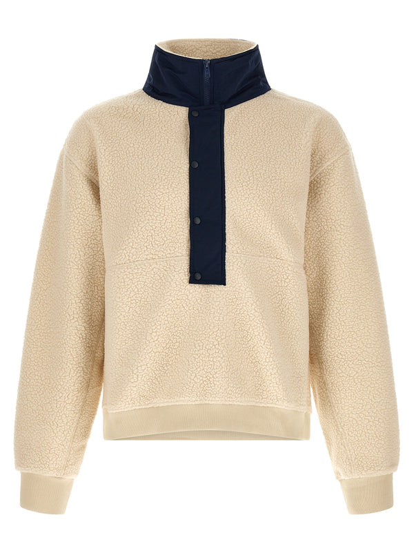 System Half Zip Fleece Felpe Beige