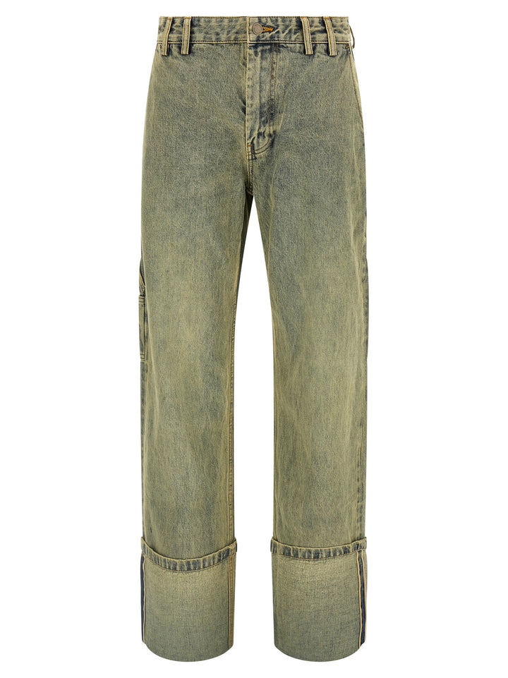 Entire Studios Cuff Surface Wave Jeans - Giallo | 6619f6c717b1363857675a625229e4caf820ed40