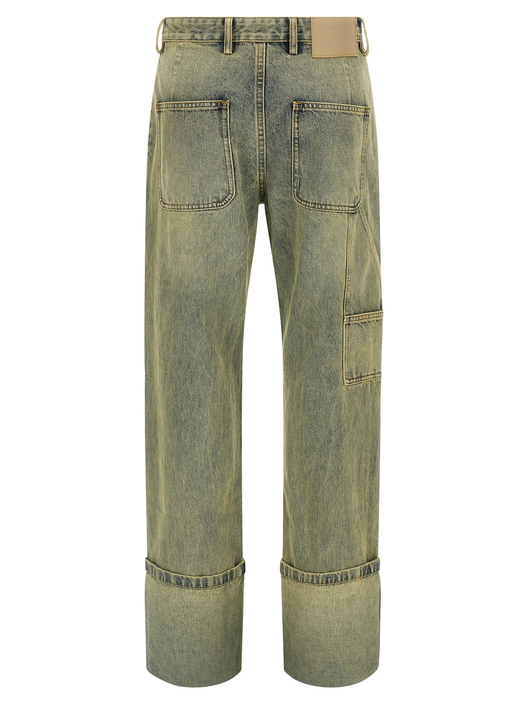 Entire Studios Cuff Surface Wave Jeans - Giallo | bb5a8ad22c973e29195d6652344b723bfd9847cd