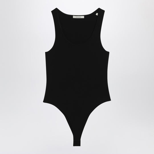Black Viscose Jersey Bodysuit