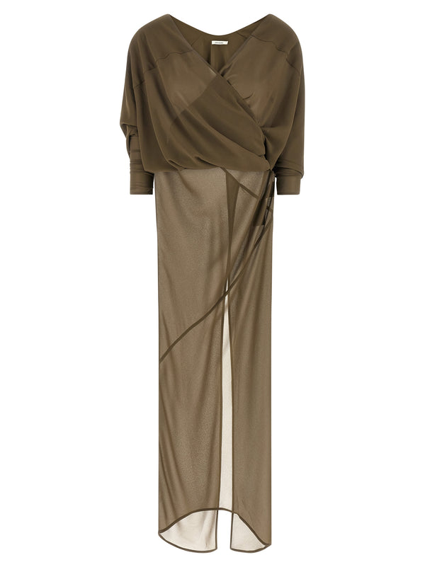 Asymmetrical Skirt Dress Abiti Verde