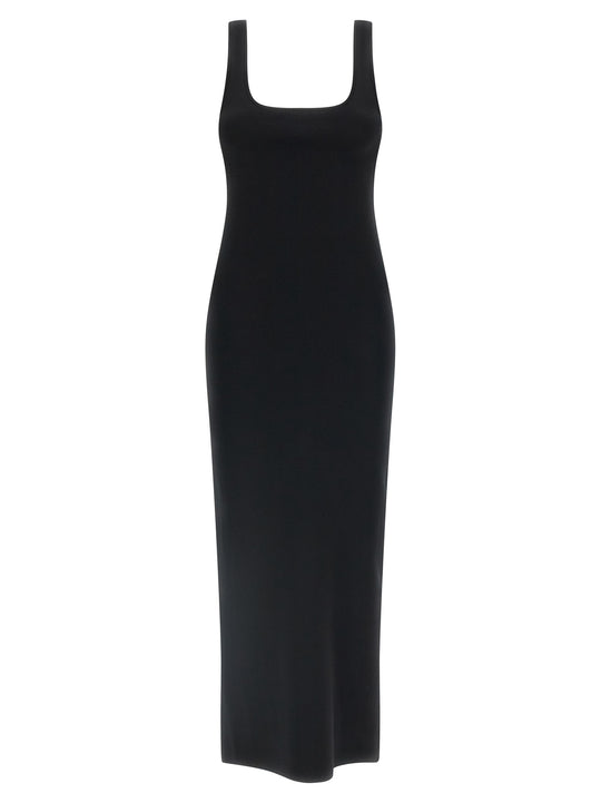 Squared Neckline Dress Abiti Nero