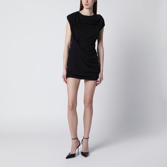 Twist Mini Dress In Soot Color