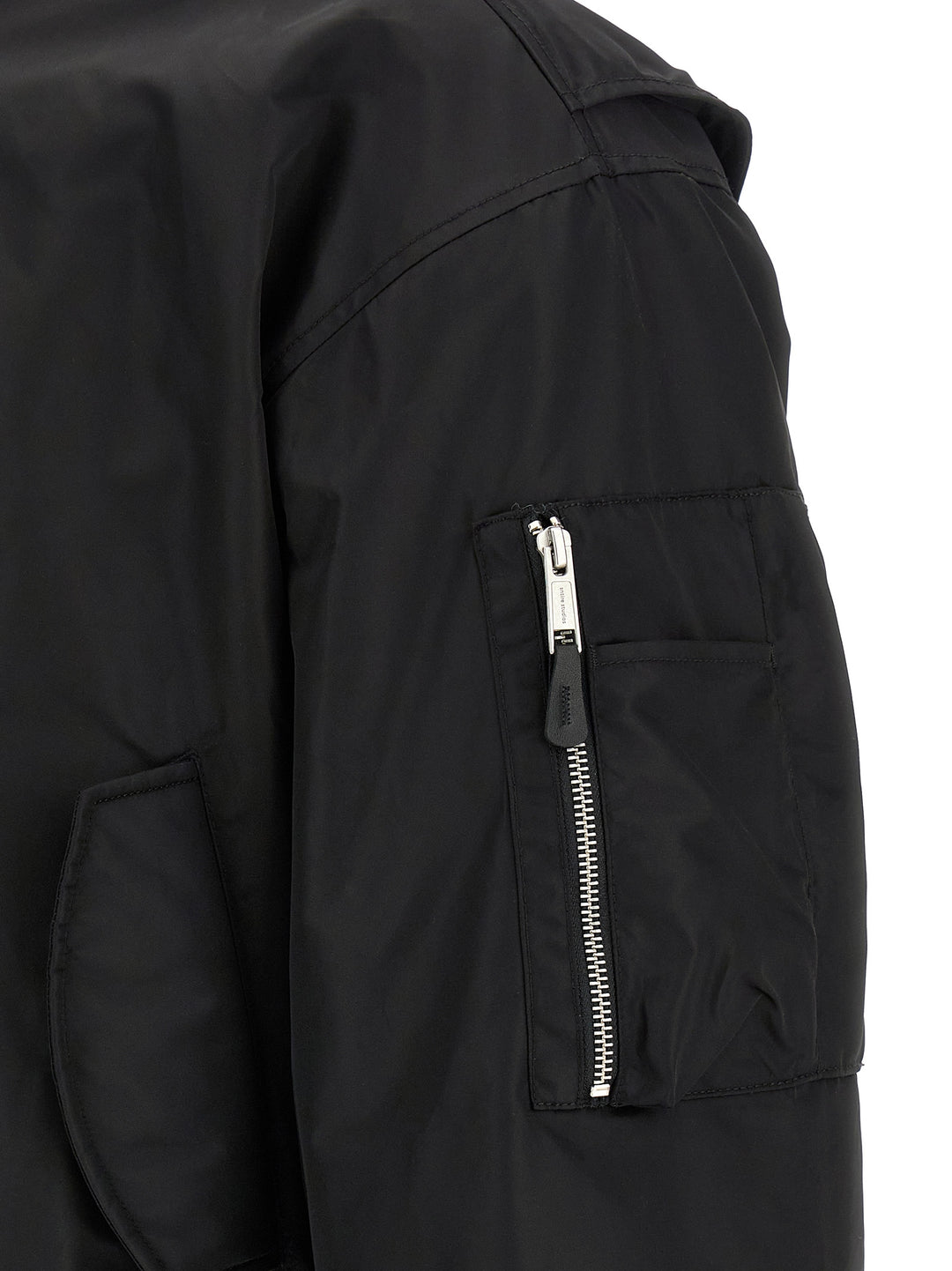Entire Studios Nylon Bomber Jacket Puffer Jackets - Nero | 97455ef6fc7fc83645a87cc8012f1800034b2220
