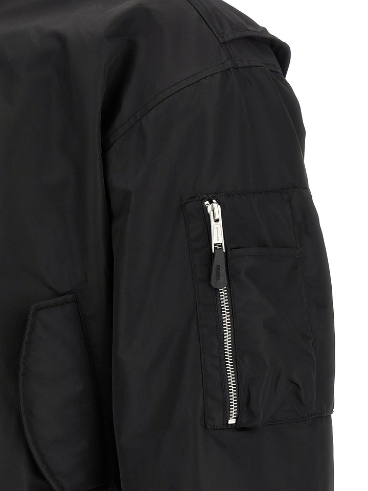 Entire Studios Nylon Bomber Jacket Puffer Jackets - Nero | 97455ef6fc7fc83645a87cc8012f1800034b2220
