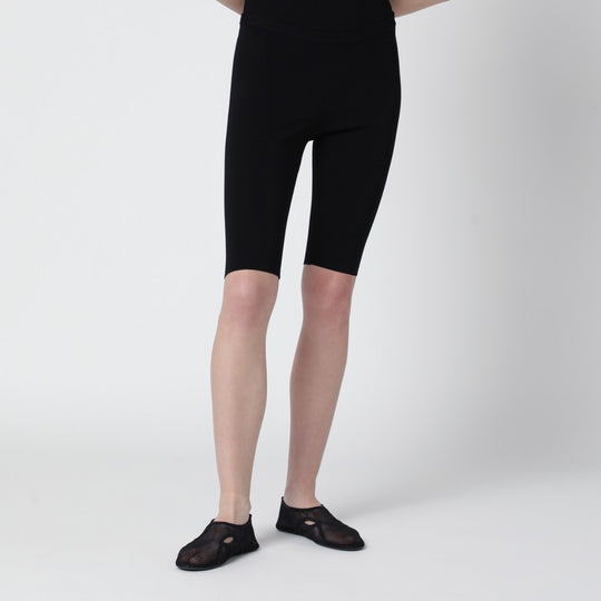 Black Short Leggings In Viscose Jersey