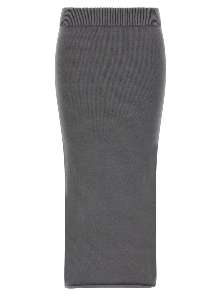 Entire Studios 'Raw Knit Skirt Gonne - Grigio | 7c4f11cf33762a175d8c9293ecbebc5e68d0be96