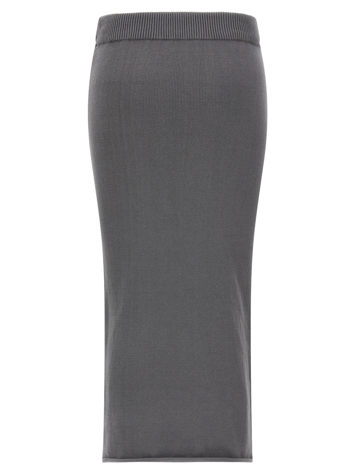 Entire Studios 'Raw Knit Skirt Gonne - Grigio | 78ca677030b4e6e0753961f8f965e19389bf38c5