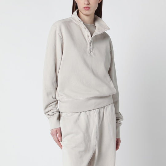 Vintage White Cotton Sweatshirt