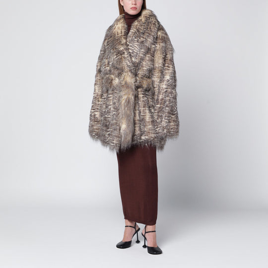 Juno Faux Fur Coat With Belt