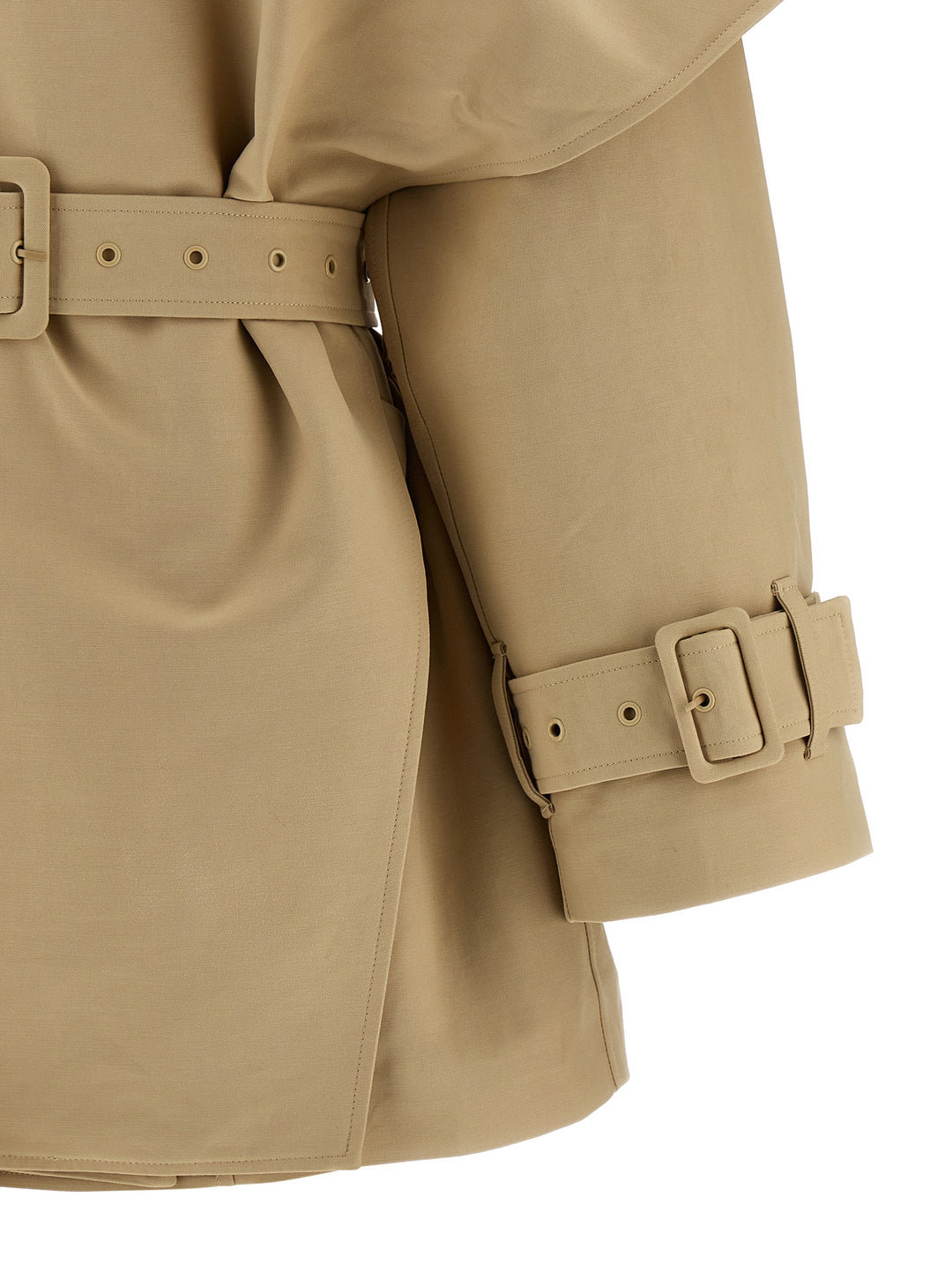 Entire Studios Mini Scarfcoat Trench e Impermeabili - Beige | 5242c7971b1c401651123e04de89c56886401fa4