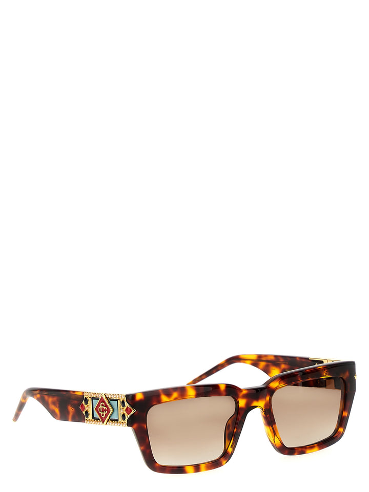 Casablanca The Tortoiseshell Square Metope Occhiali da Sole - Marrone | 2b4fd5b022a2b3fc3c99a98aeeb31665f0753d19