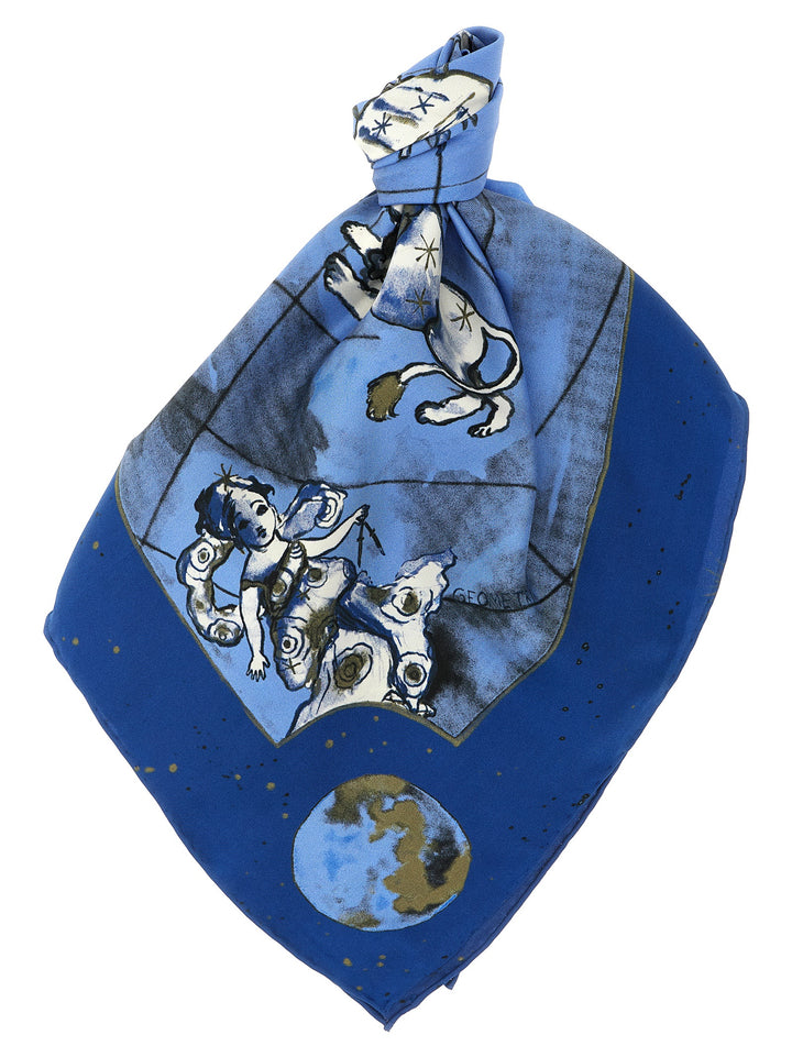 Diane Von Furstenberg Zodiac Flag Sciarpe - Celeste | 03cd7ed9b91df8703c3139623236b72ba59a2aa9