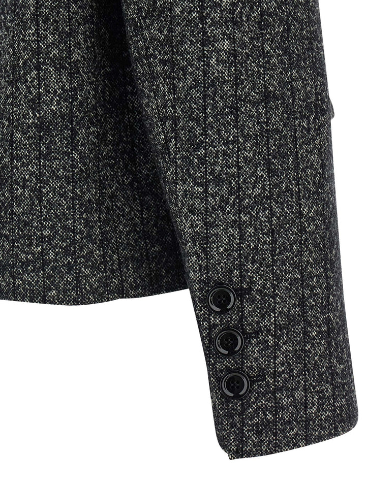 Dolce & Gabbana Striped Wool Blazer BlazerS - Bianco/Nero | 0aad67c8f06315db26a262cb5b0e265eae6eda45