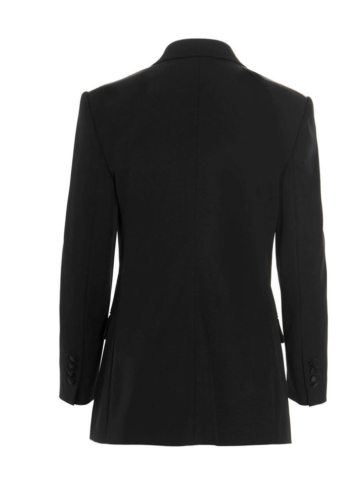 Dolce & Gabbana Padded Shoulders Double-Breasted Blazer Jacket BlazerS - Nero | 765adac1b23f3715687d97efc63ad2e518719ead