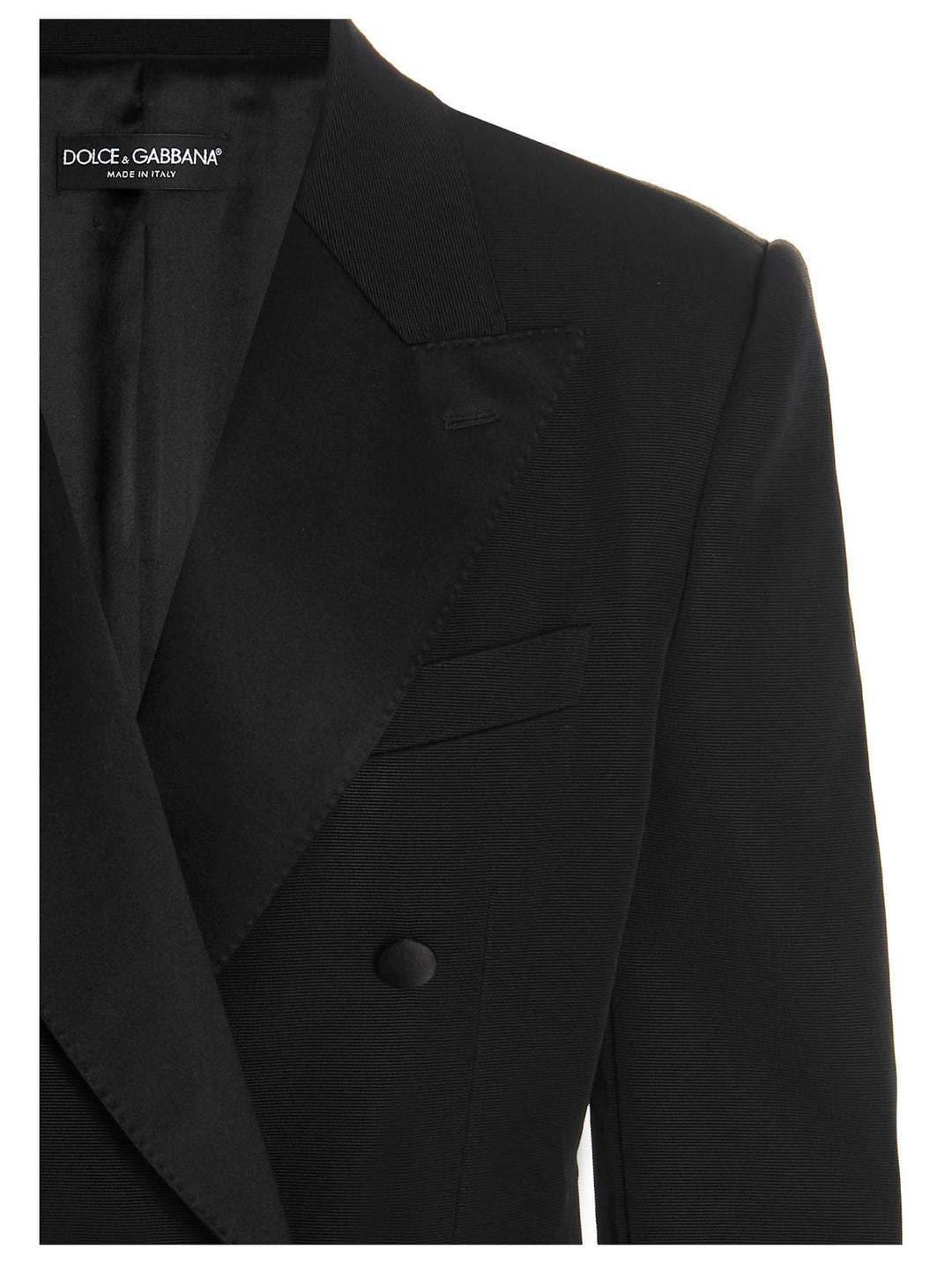 Dolce & Gabbana Padded Shoulders Double-Breasted Blazer Jacket BlazerS - Nero | 92080647d3ba3e2d9bf33bb261f301544fe177cf