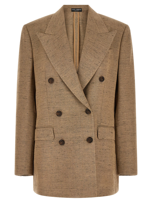 Double-Breasted Blazer Beige