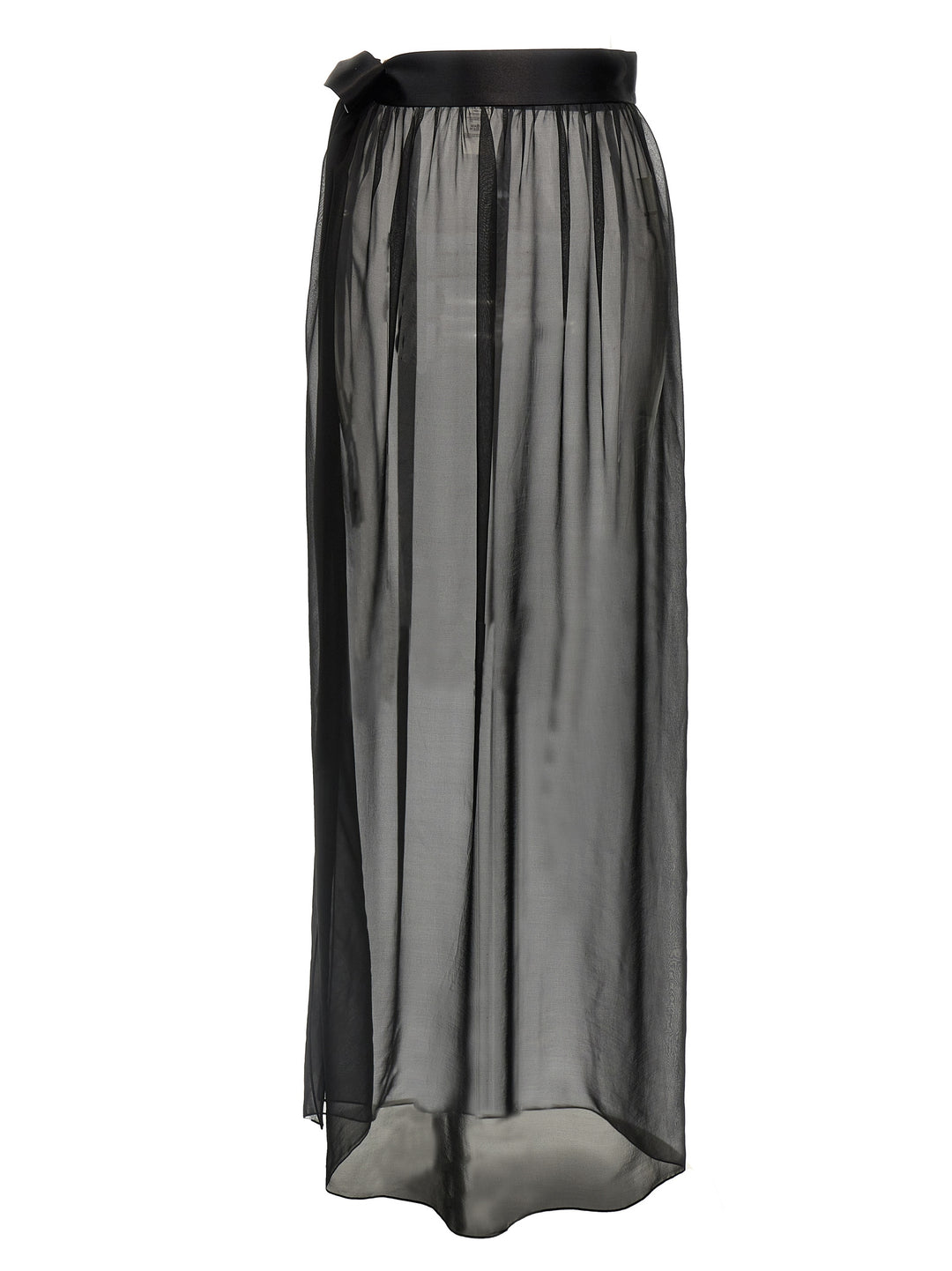 Dolce & Gabbana Chiffon Long Skirt Gonne - Nero | 87227edf0c493bf00dba5263f66566aa010cb436